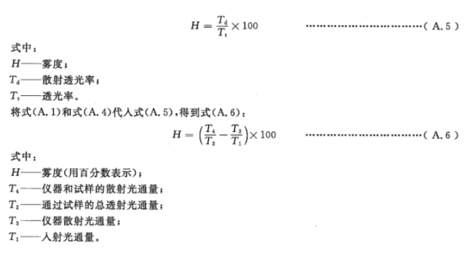 霧度計算公式的推導